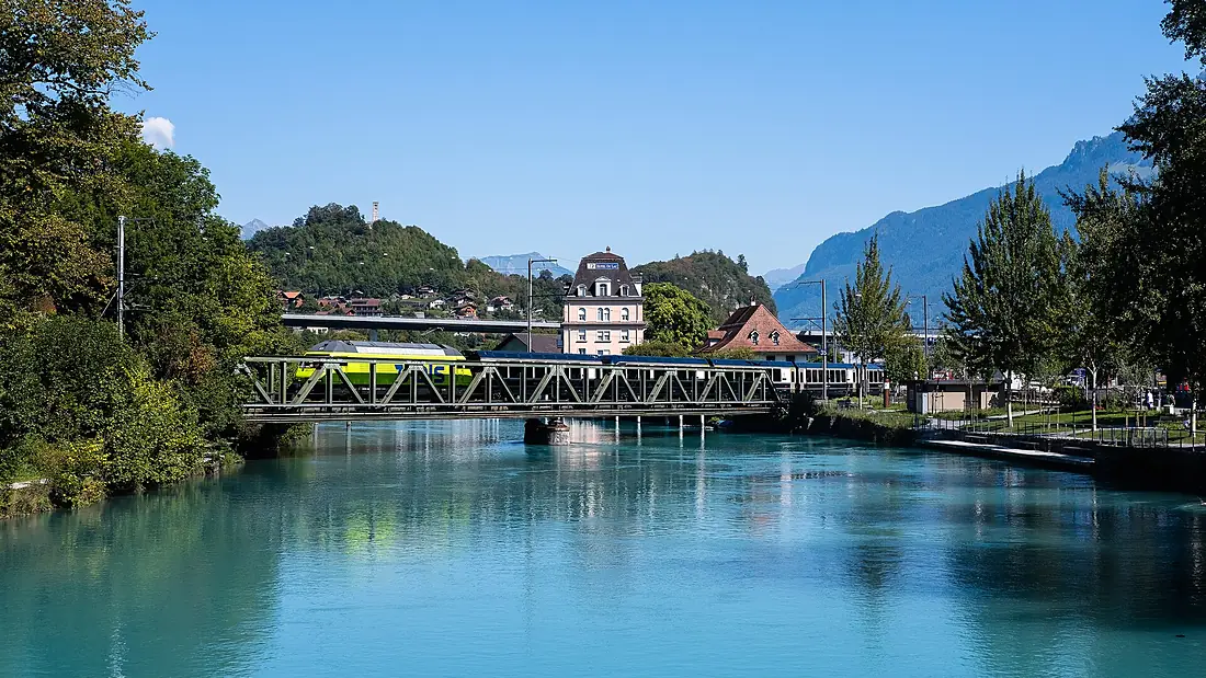 Aare by Interlaken-Ost
