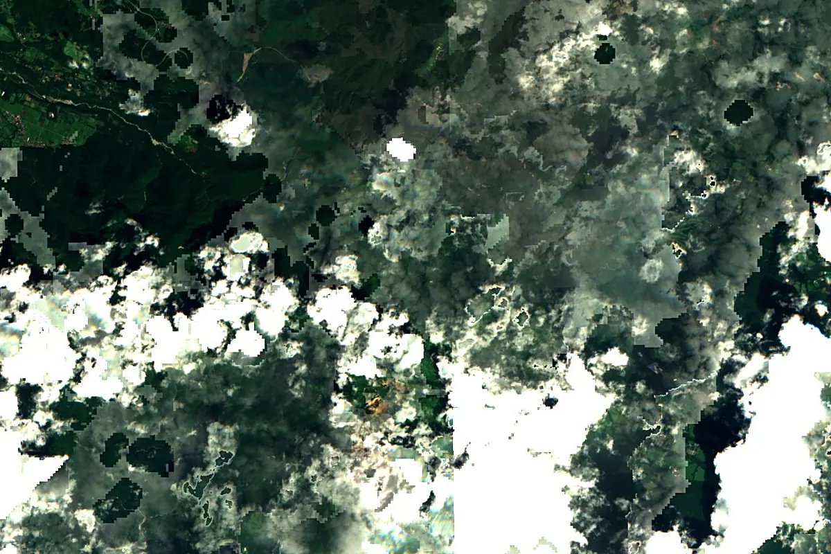 Abukuma River: satellite view of the source