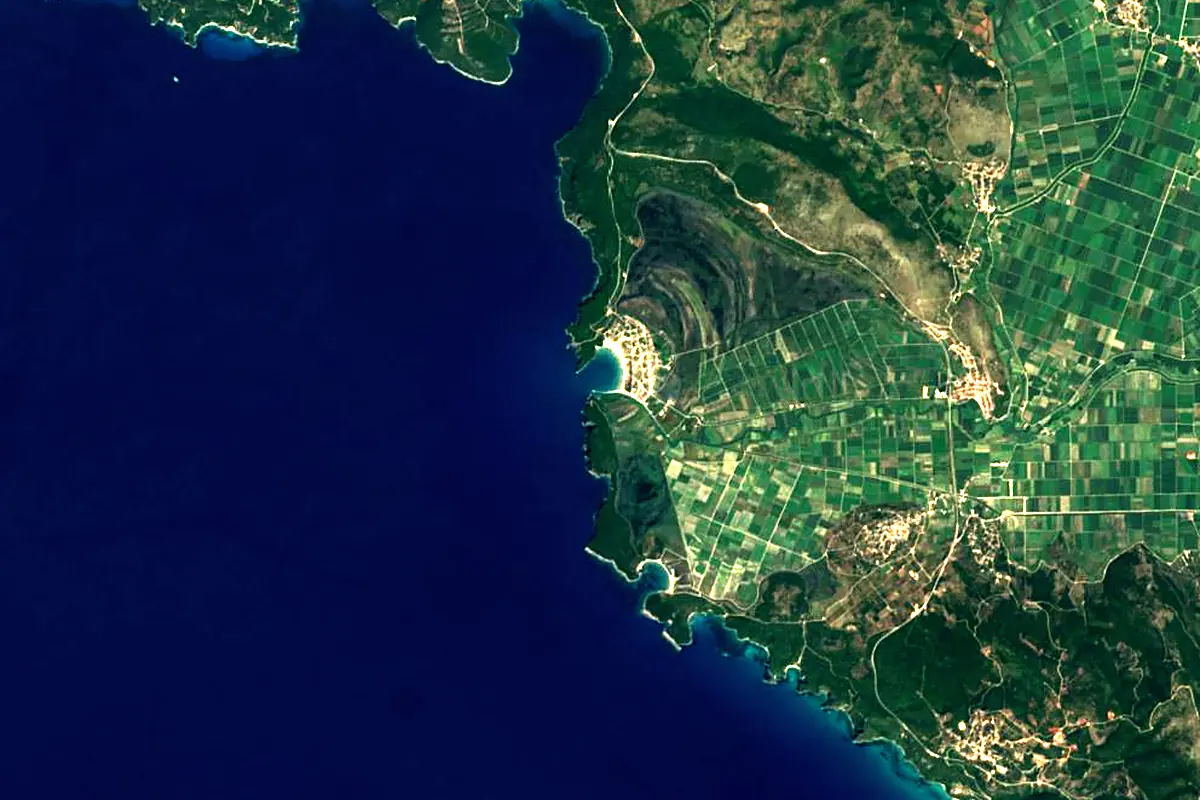 Acheron: satellite view of the mouth