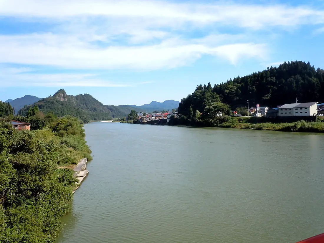 Agano river in Aga town