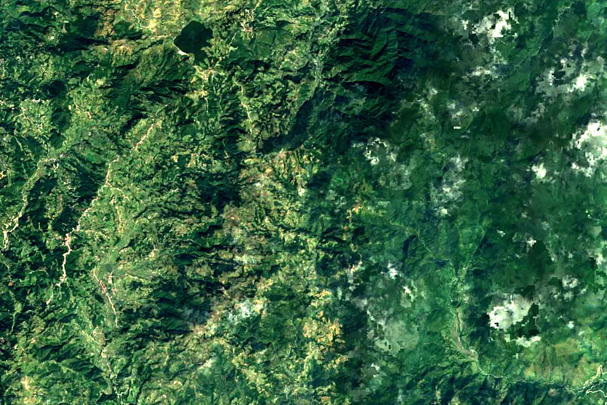 Agno River: satellite view of the source