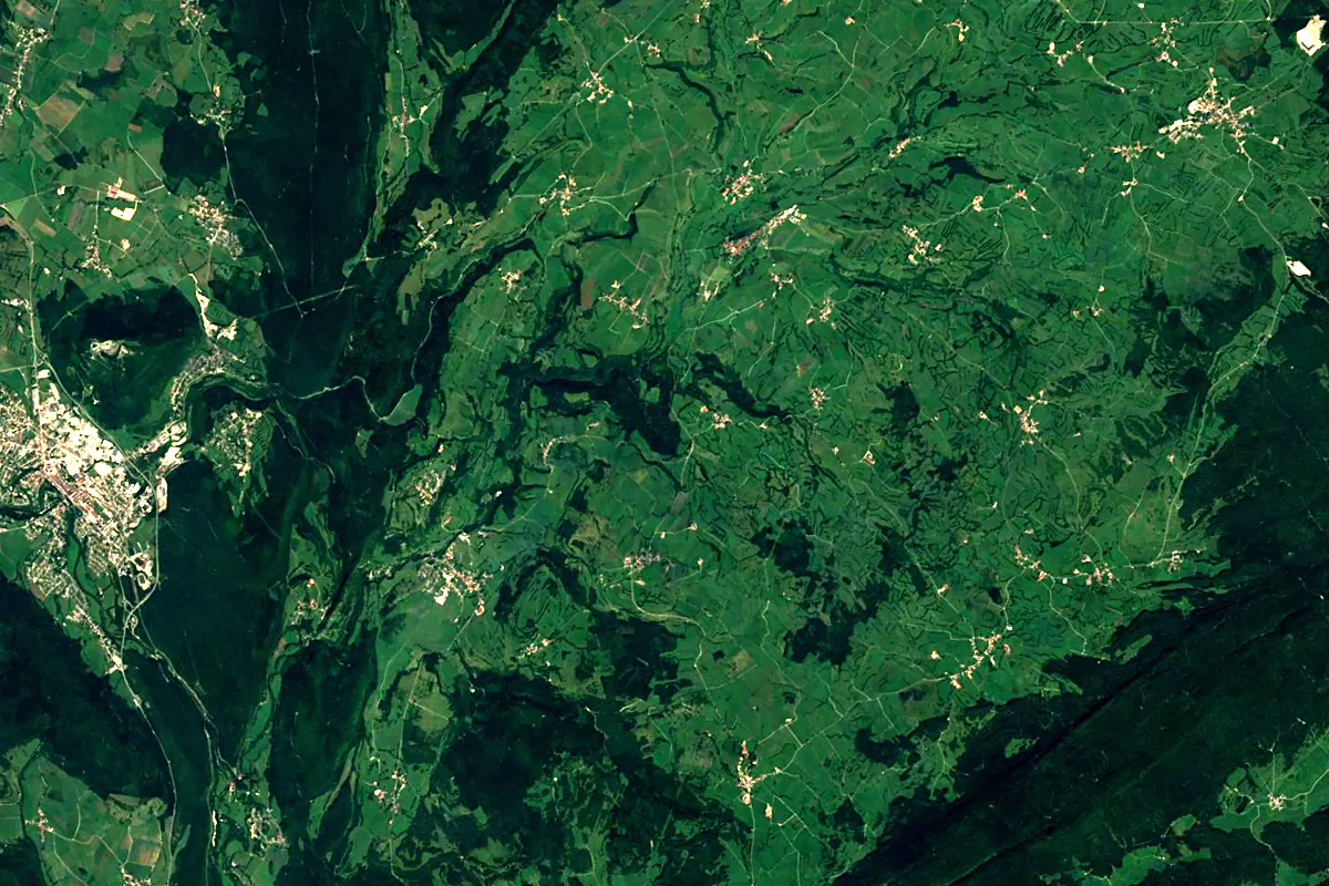 Ain: satellite view of the source