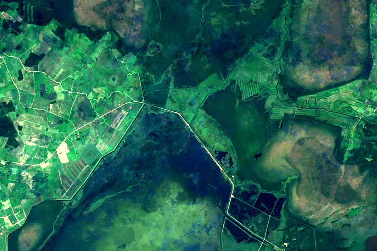 Aiviekste: satellite view of the source