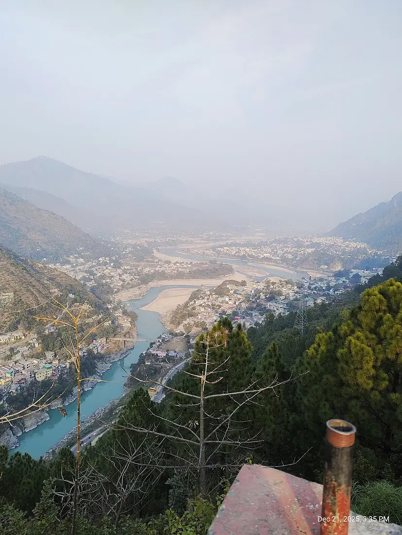 A beautiful view of Alaknanda river valley from the Ganga Darshan in Srinagar Garhwal, Uttarakhand