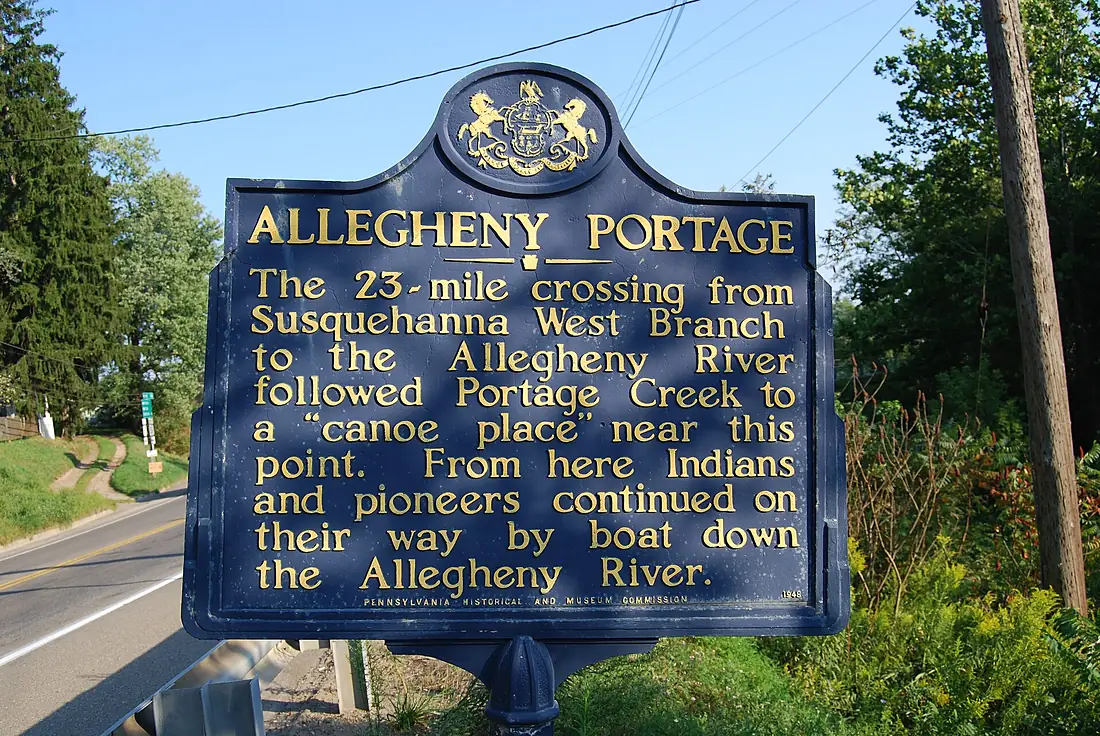 Allegheny Portage marker
