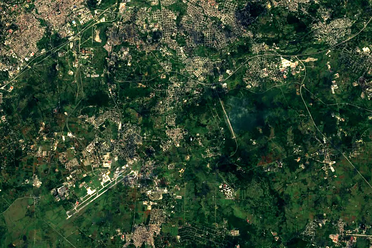 Almendares River: satellite view of the source