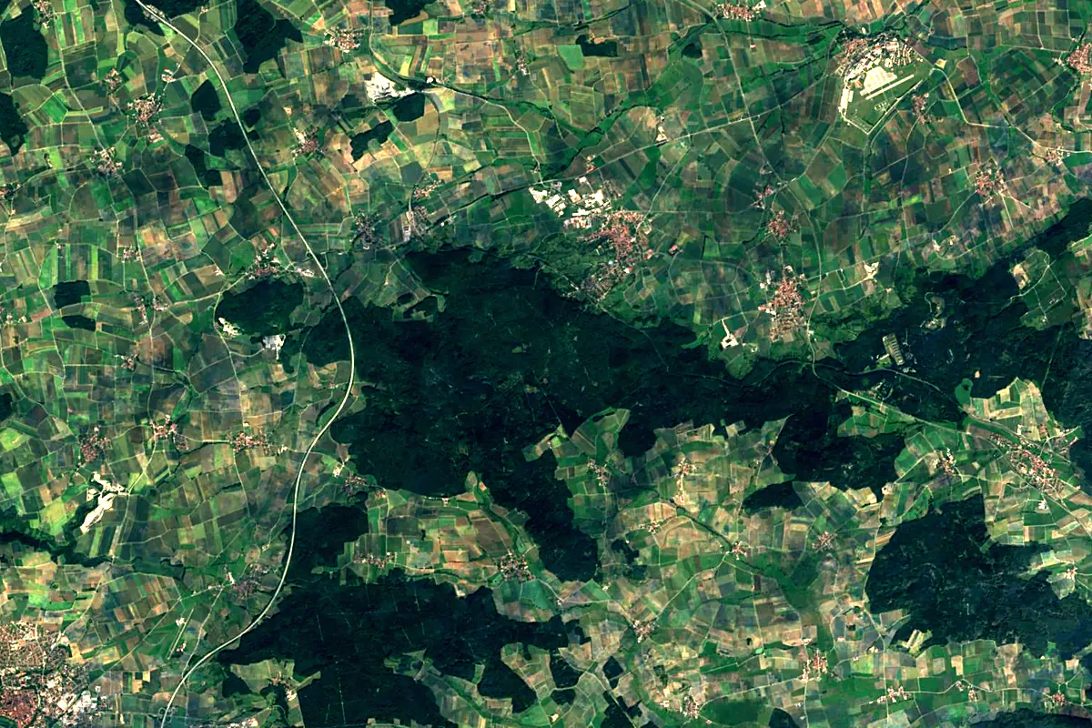 Altmühl: satellite view of the source