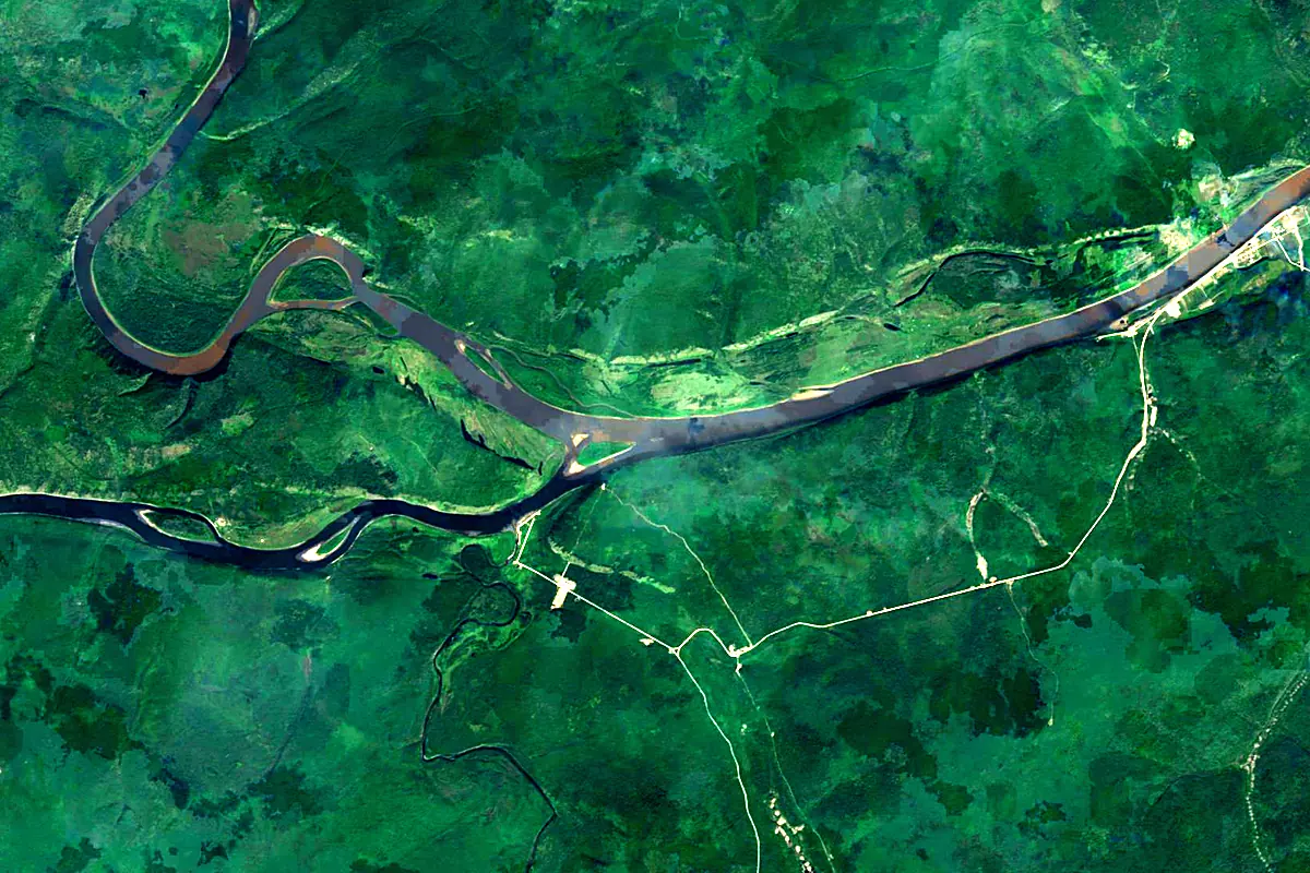 Amur River: satellite view of the source