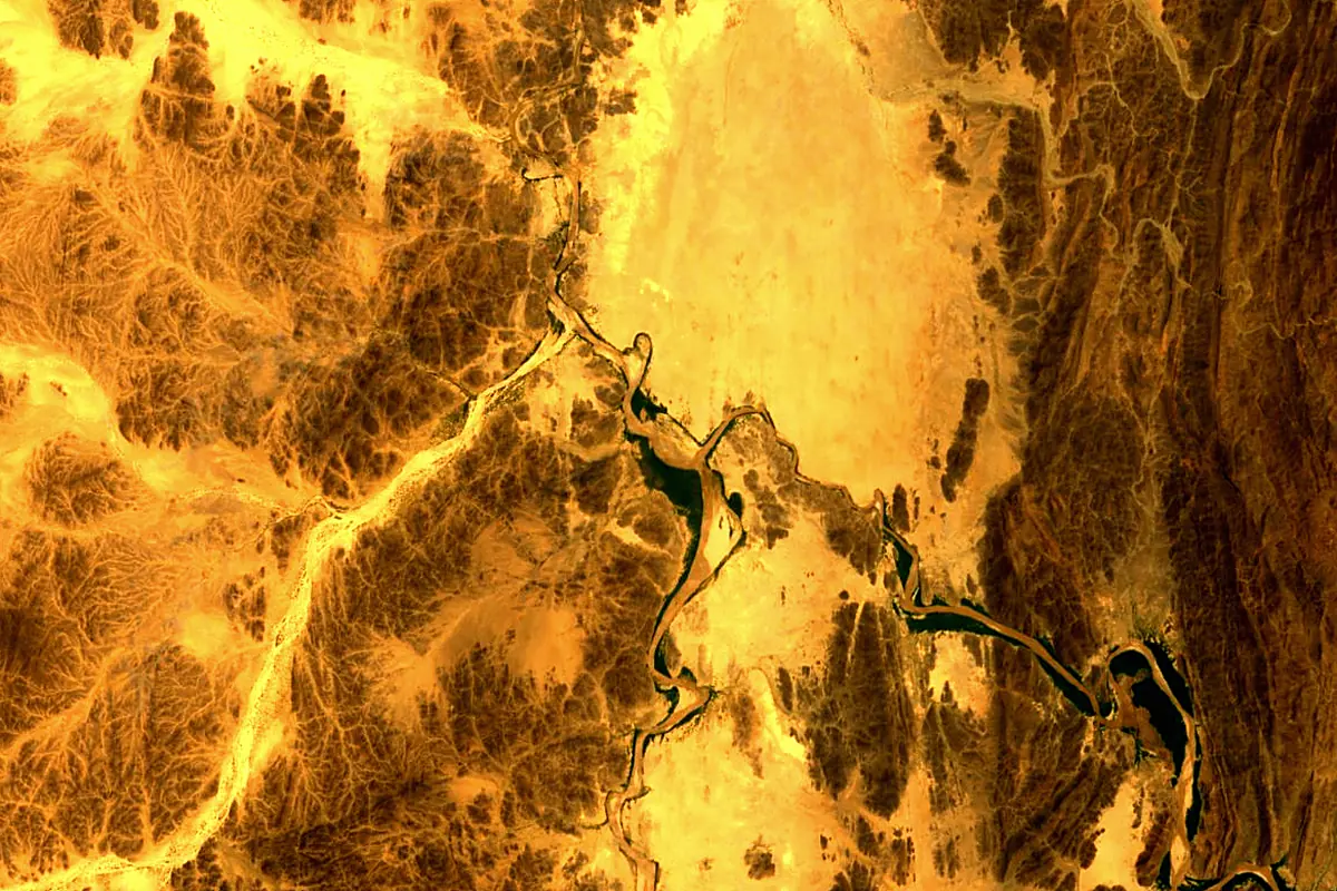 Anseba River: satellite view of the mouth