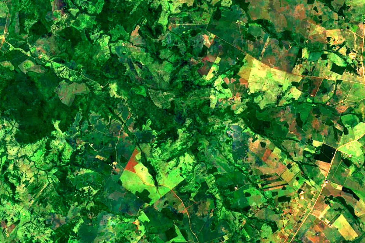 Apa River: satellite view of the source