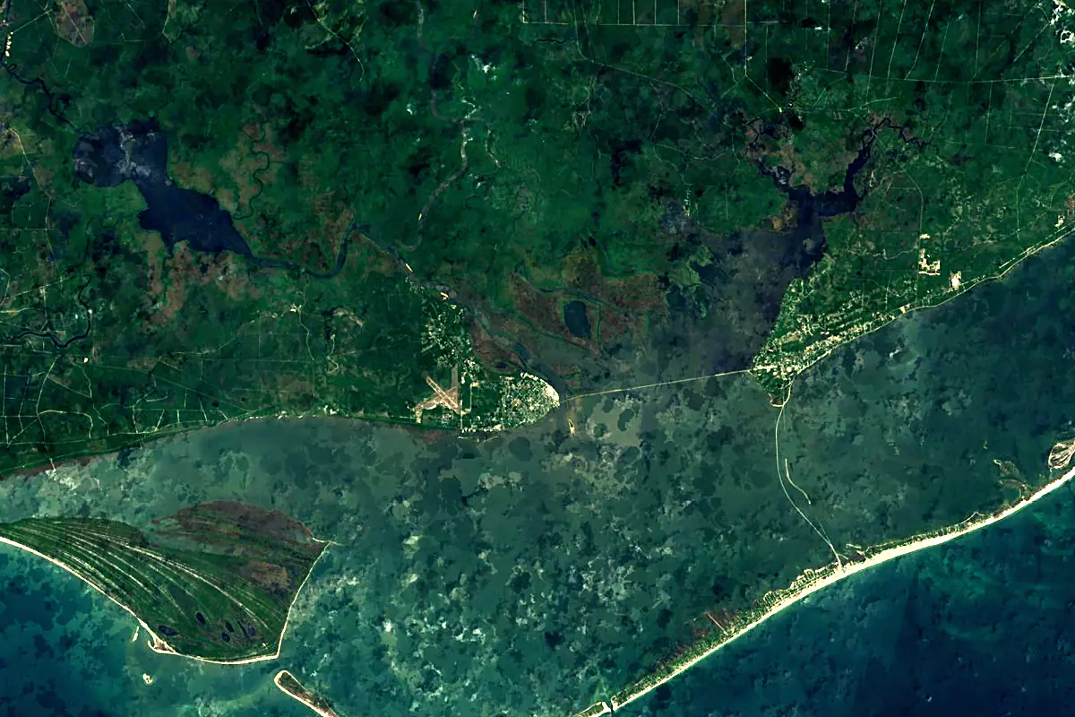 Apalachicola River: satellite view of the mouth