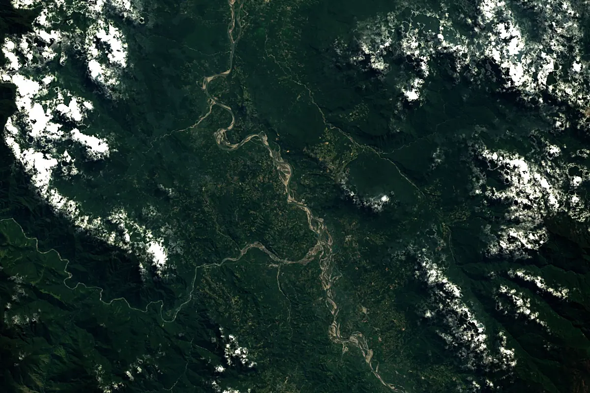 Apurímac River: satellite view of the mouth