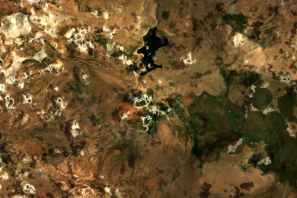 Apurímac River: satellite view of the source