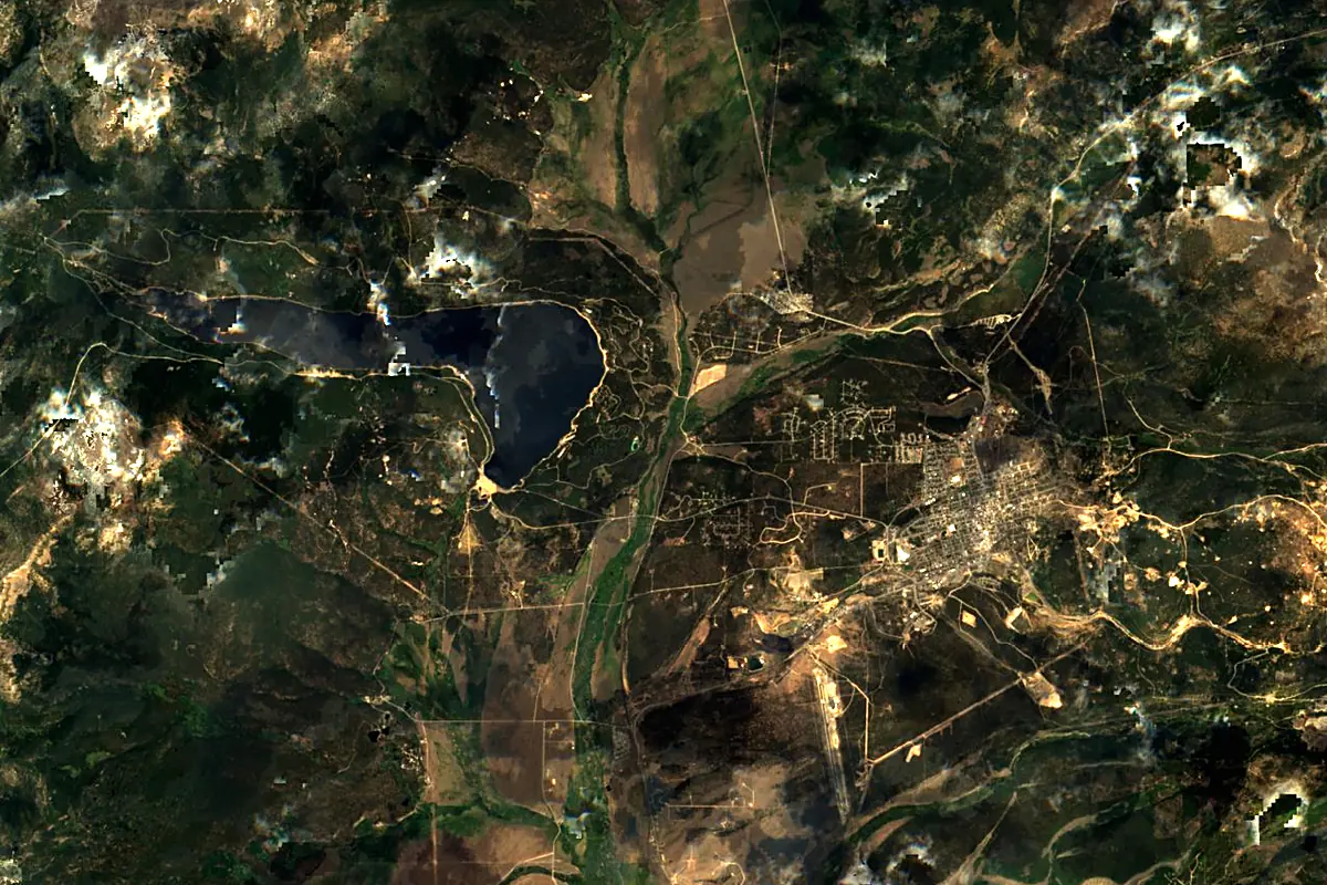 Arkansas River: satellite view of the source