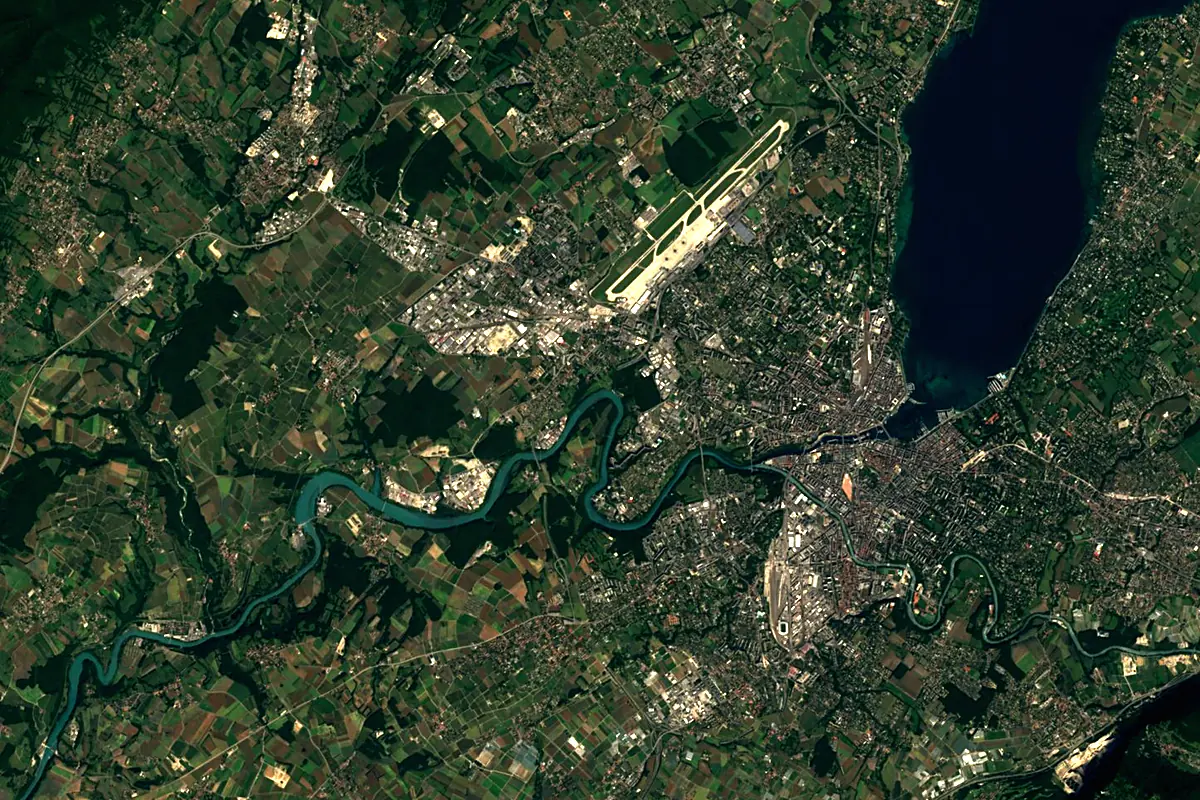 Arve: satellite view of the mouth