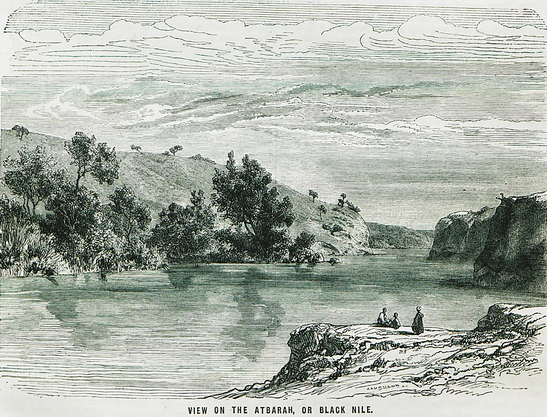 View on the Atbarah, or Black Nile - Ainsworth William Francis - 1870
