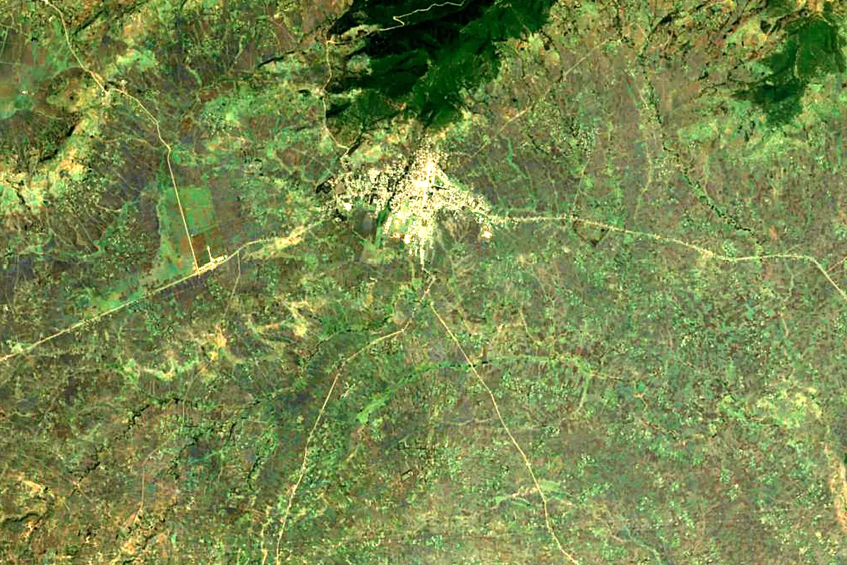 Awash River: satellite view of the source