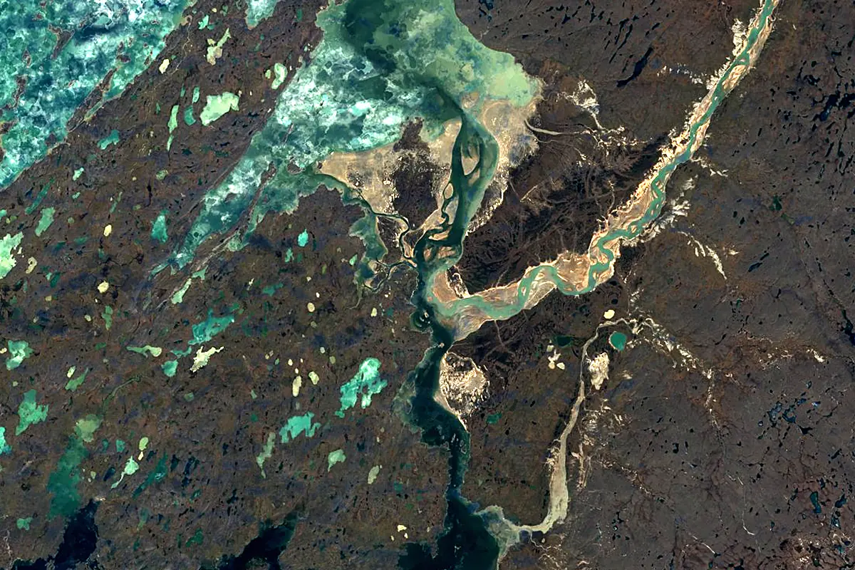Back River: satellite view of the mouth