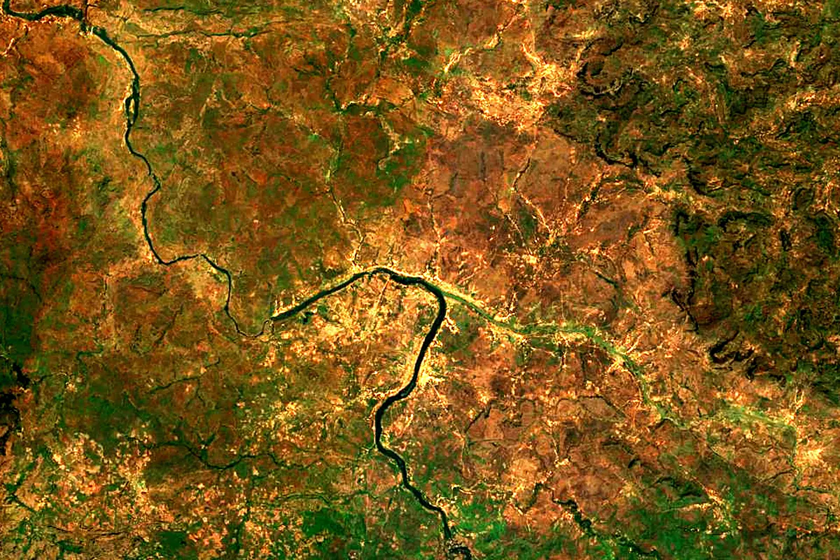 Bafing River: satellite view of the mouth