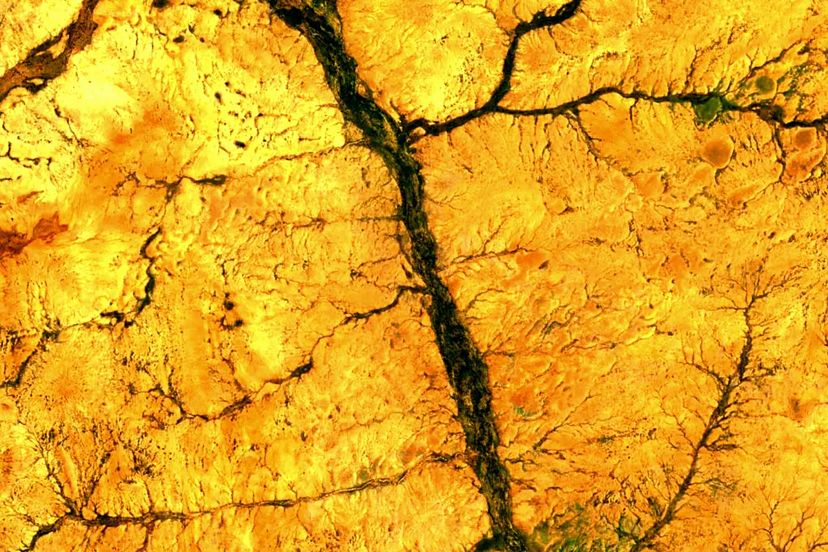 Bahr Salamat: satellite view of the source