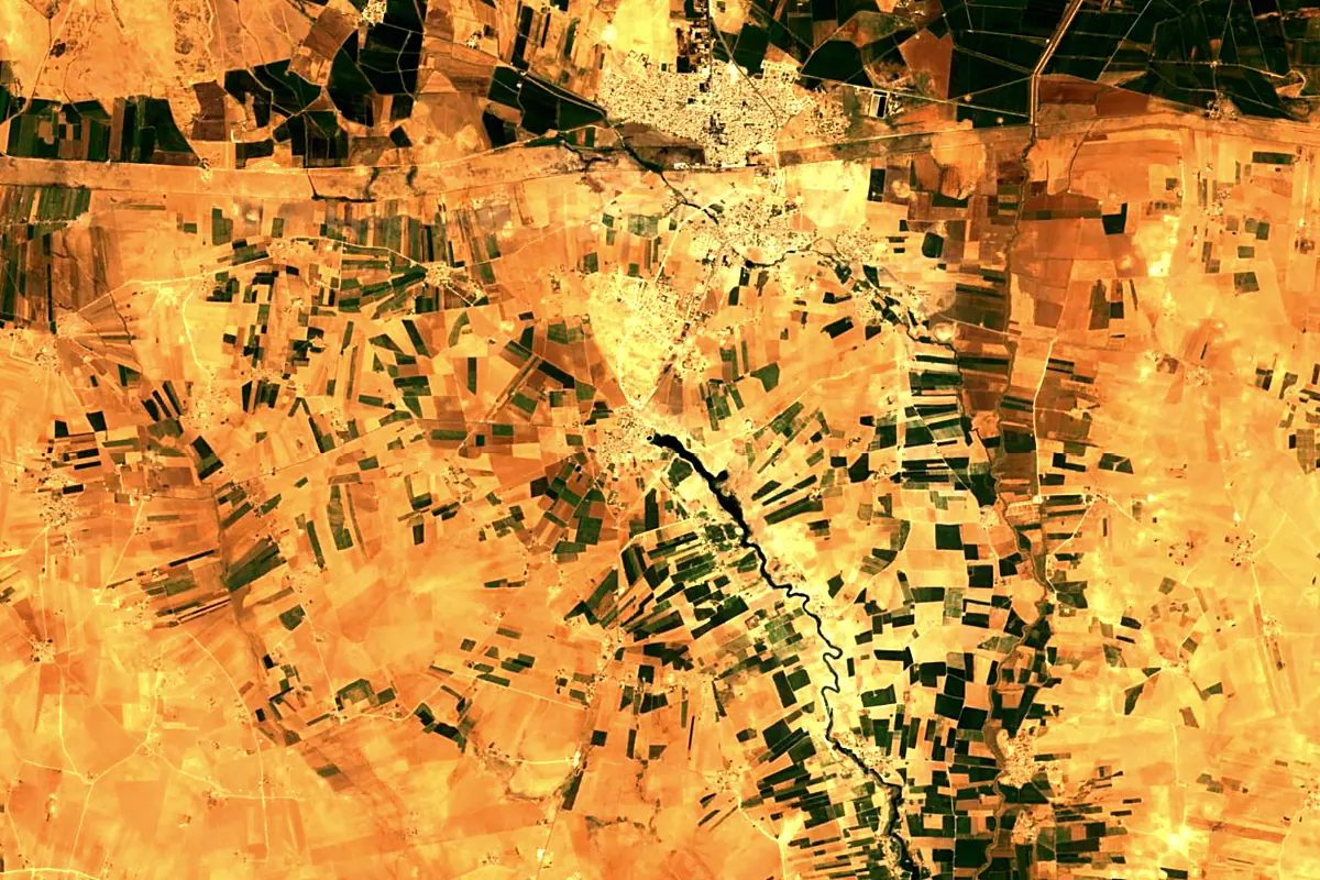 Balikh River: satellite view of the source