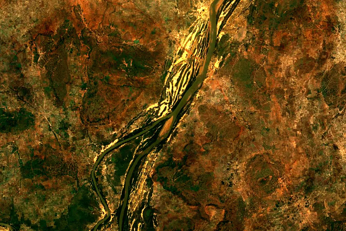 Bani River: satellite view of the source