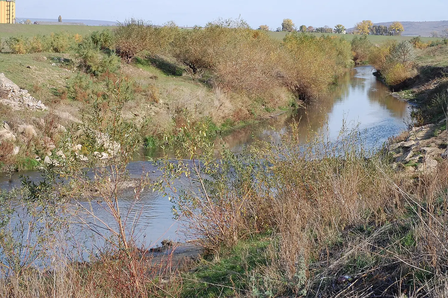 Bârlad River near city of Bârlad