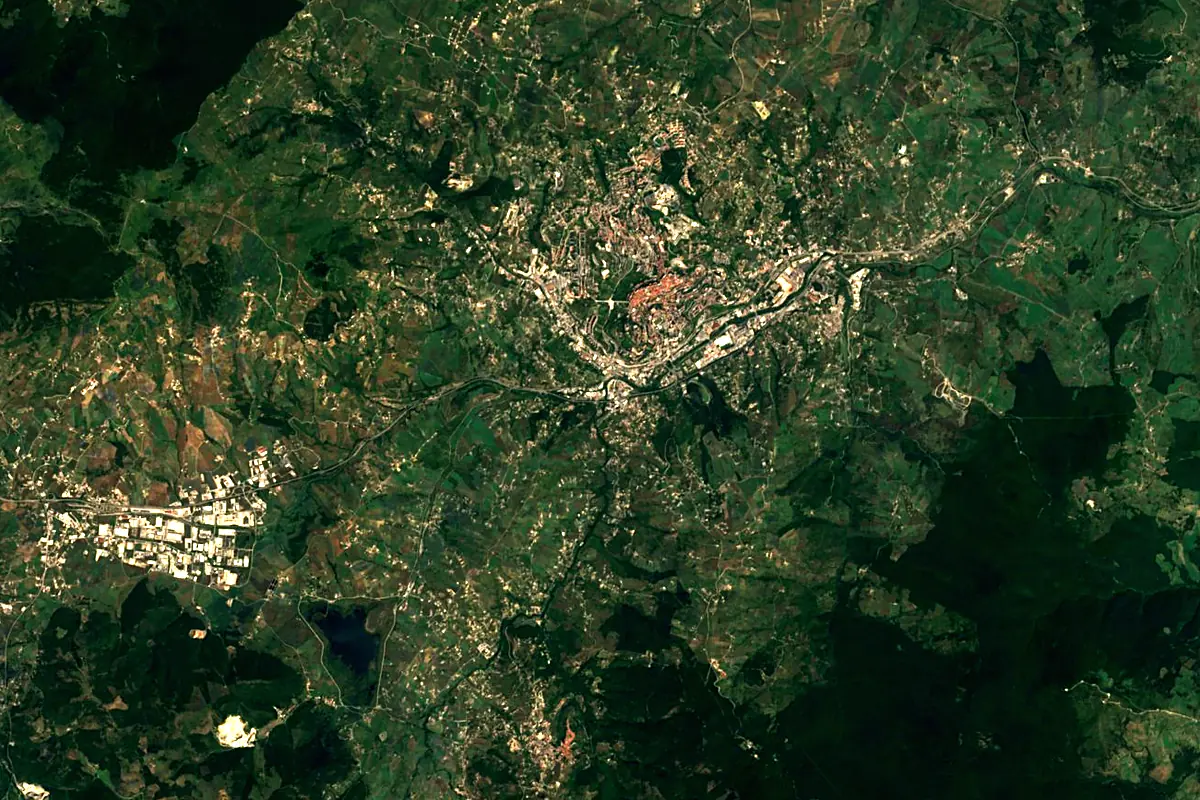 Basento: satellite view of the source