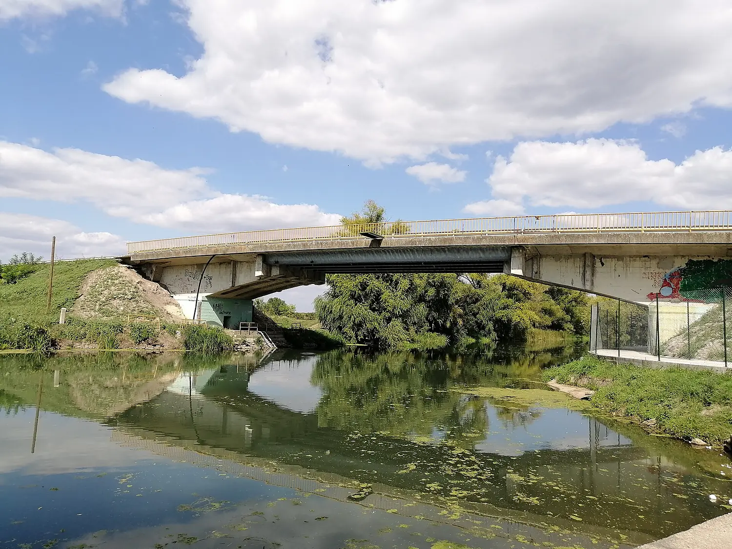 Bridge over Bega (Begej) river near Žitište, Serbia