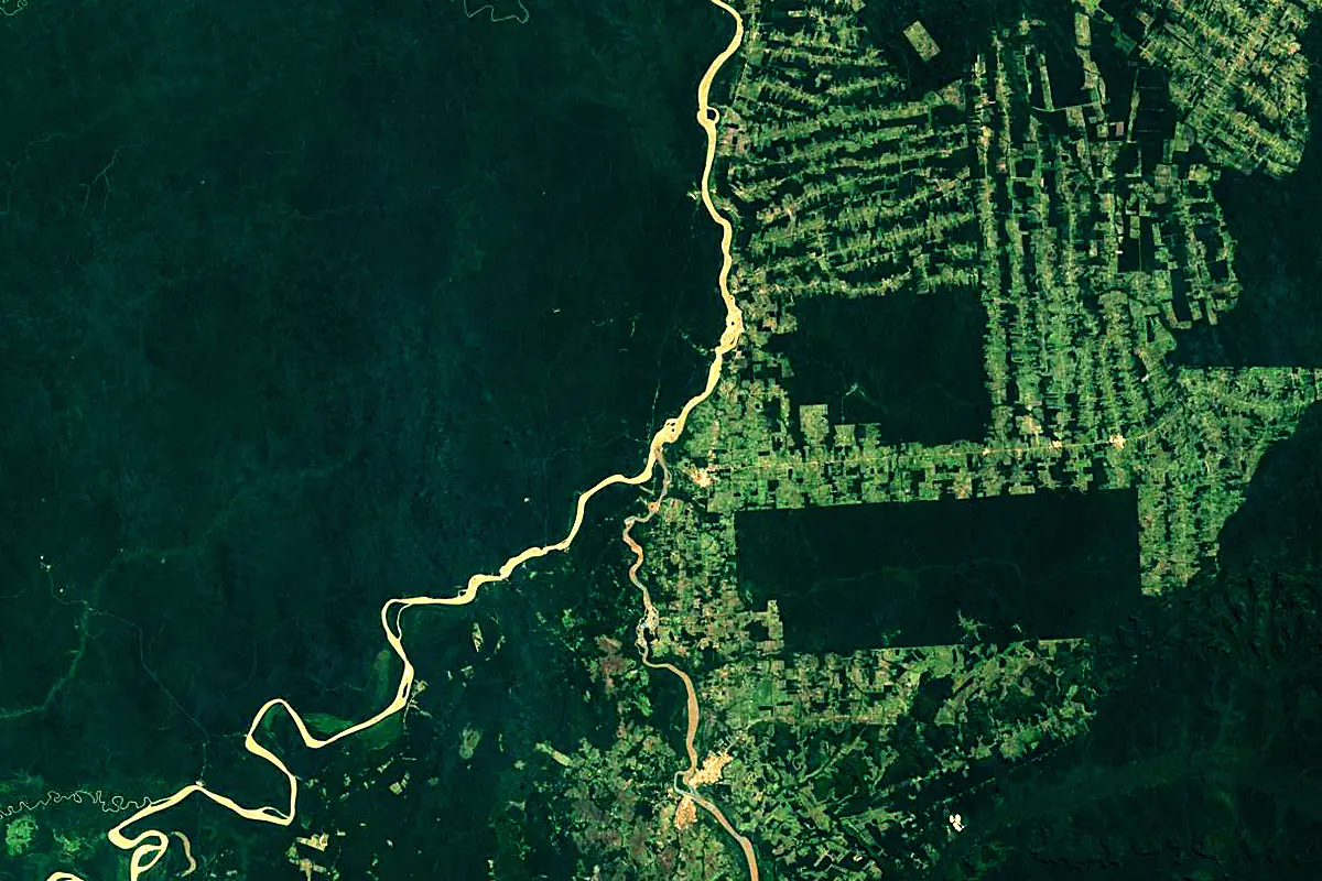 Beni River: satellite view of the mouth