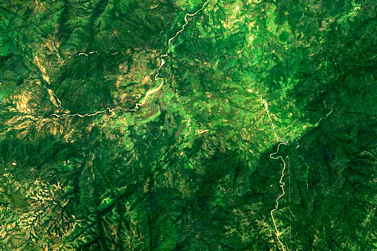 Benue River: satellite view of the source