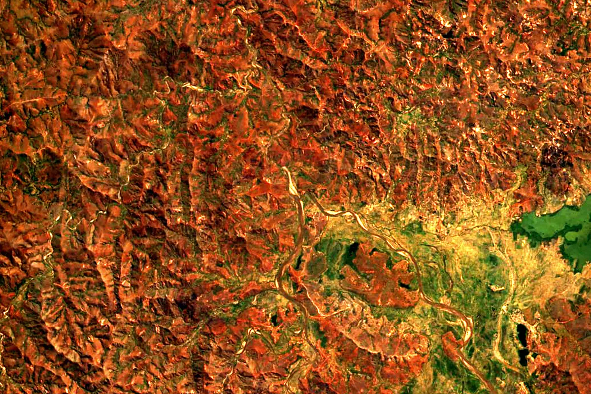 Betsiboka River: satellite view of the source