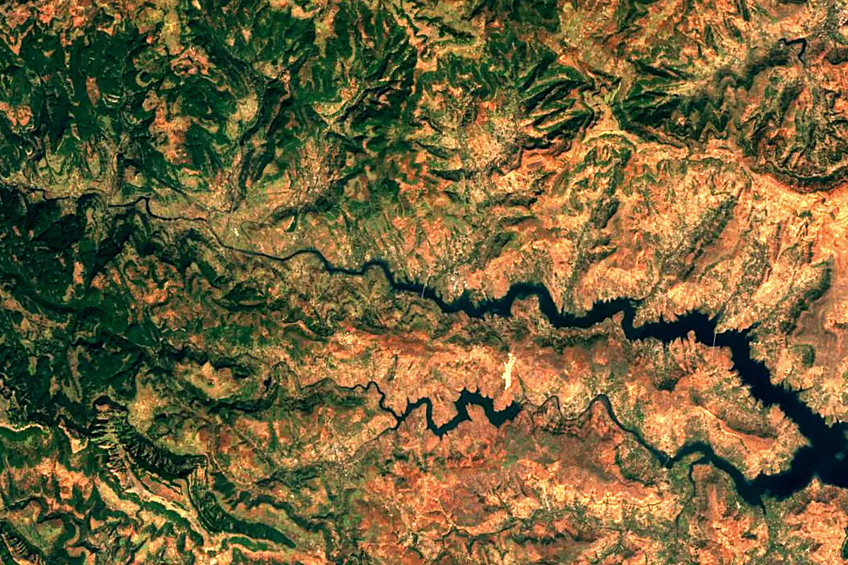 Bhima River: satellite view of the source