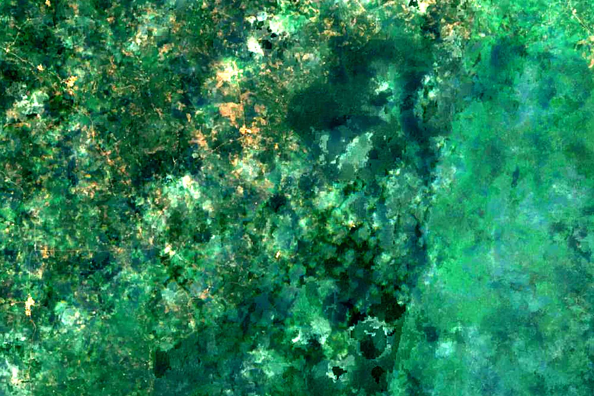 Bia River: satellite view of the source