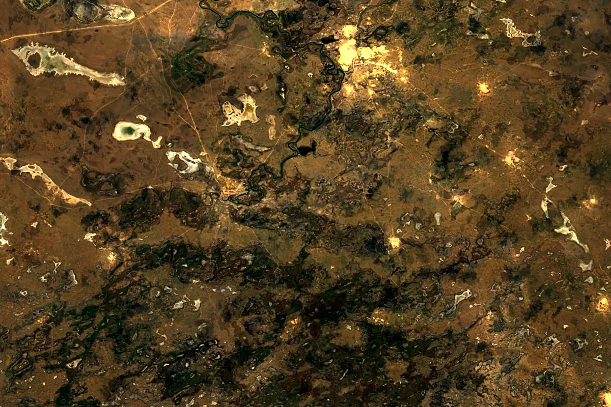 Big Uzen: satellite view of the mouth