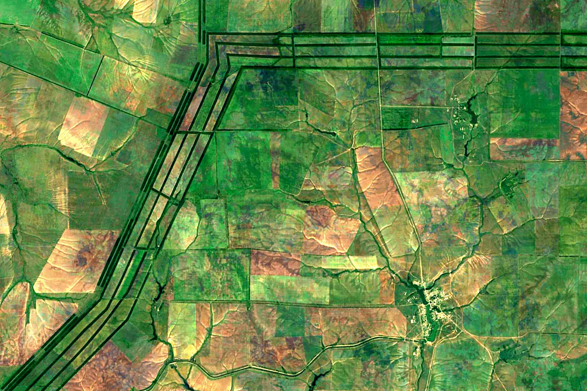Big Uzen: satellite view of the source