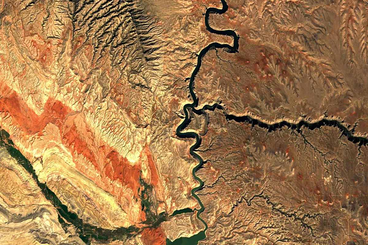Bighorn River: satellite view of the source