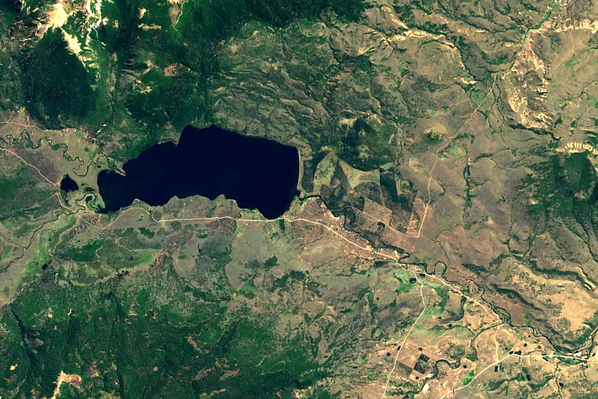 Bío Bío River: satellite view of the source