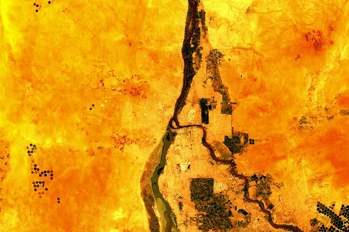 Blue Nile: satellite view of the mouth