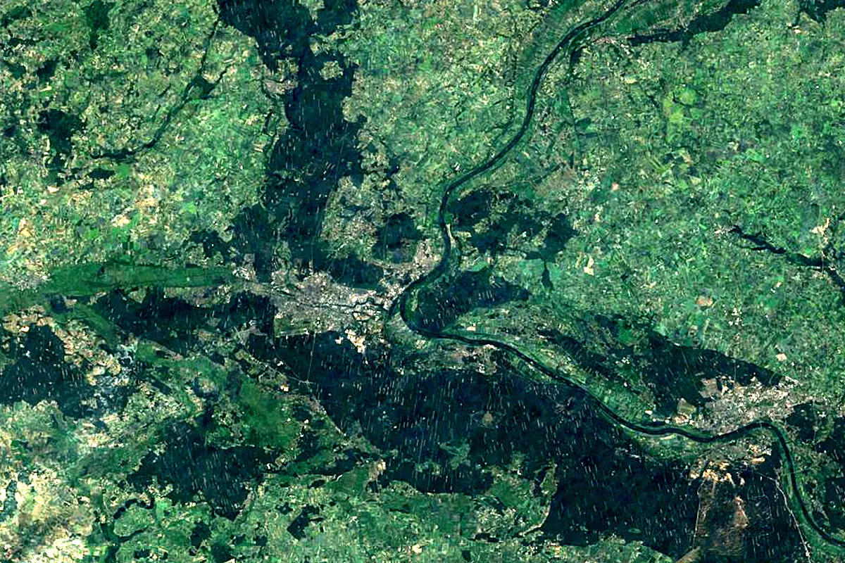 Brda: satellite view of the mouth