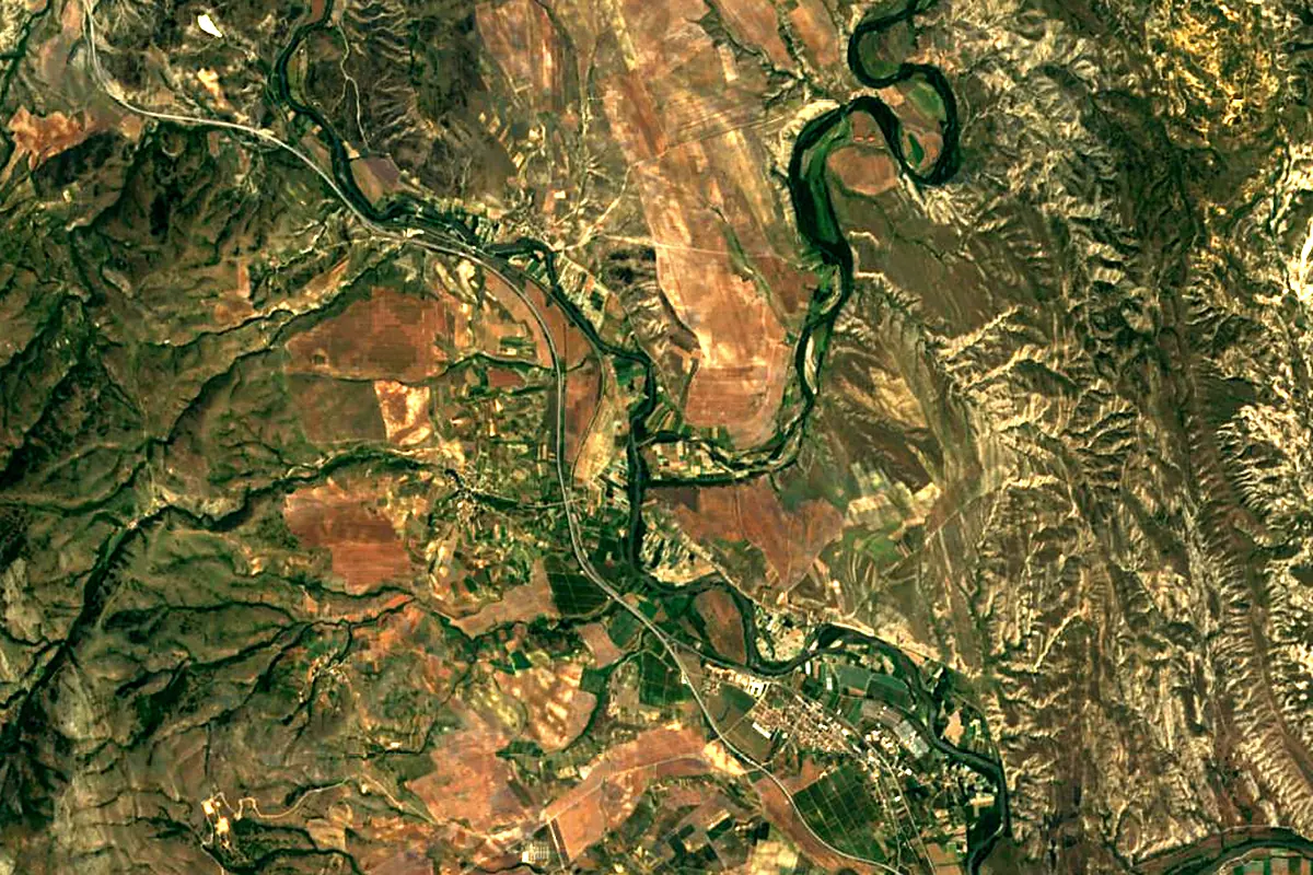 Bregalnica: satellite view of the mouth