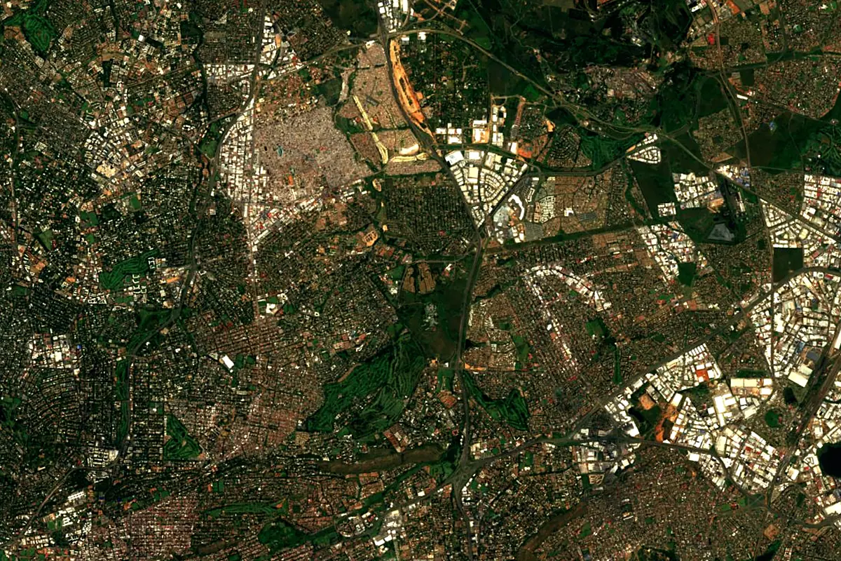 Bubye River: satellite view of the source