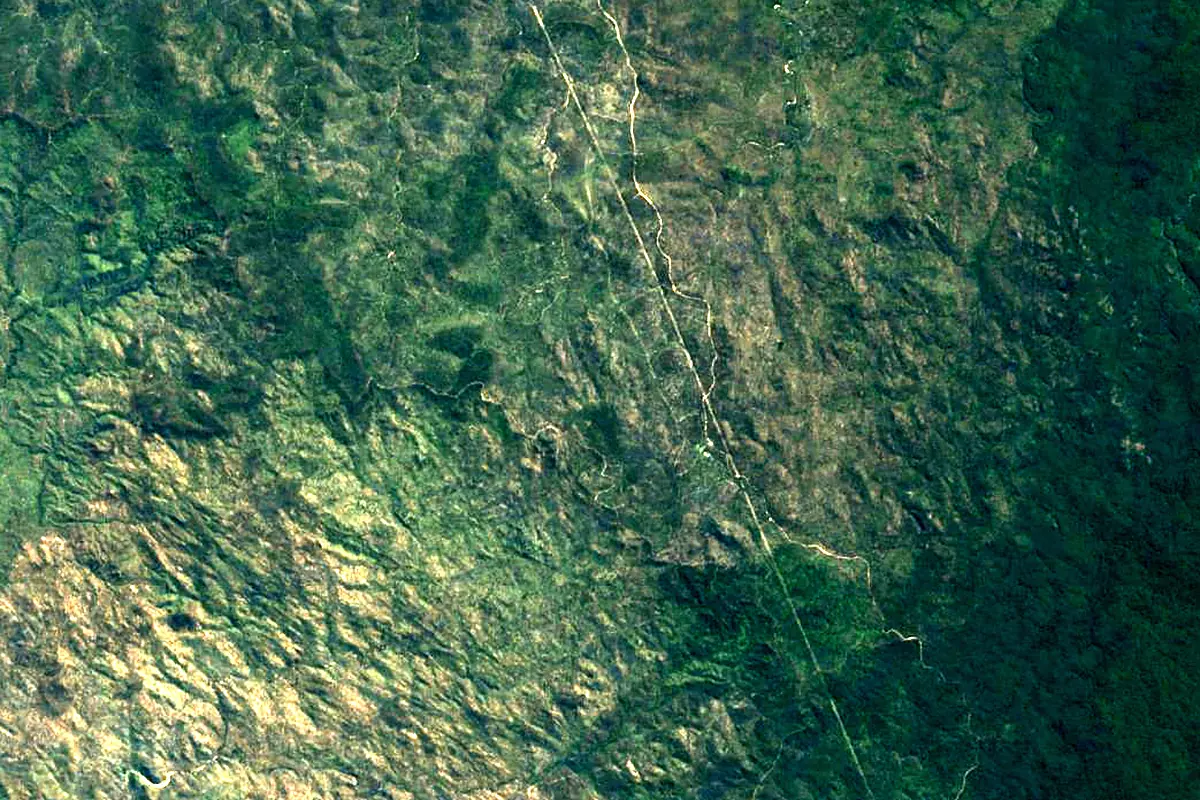 Burdekin River: satellite view of the source