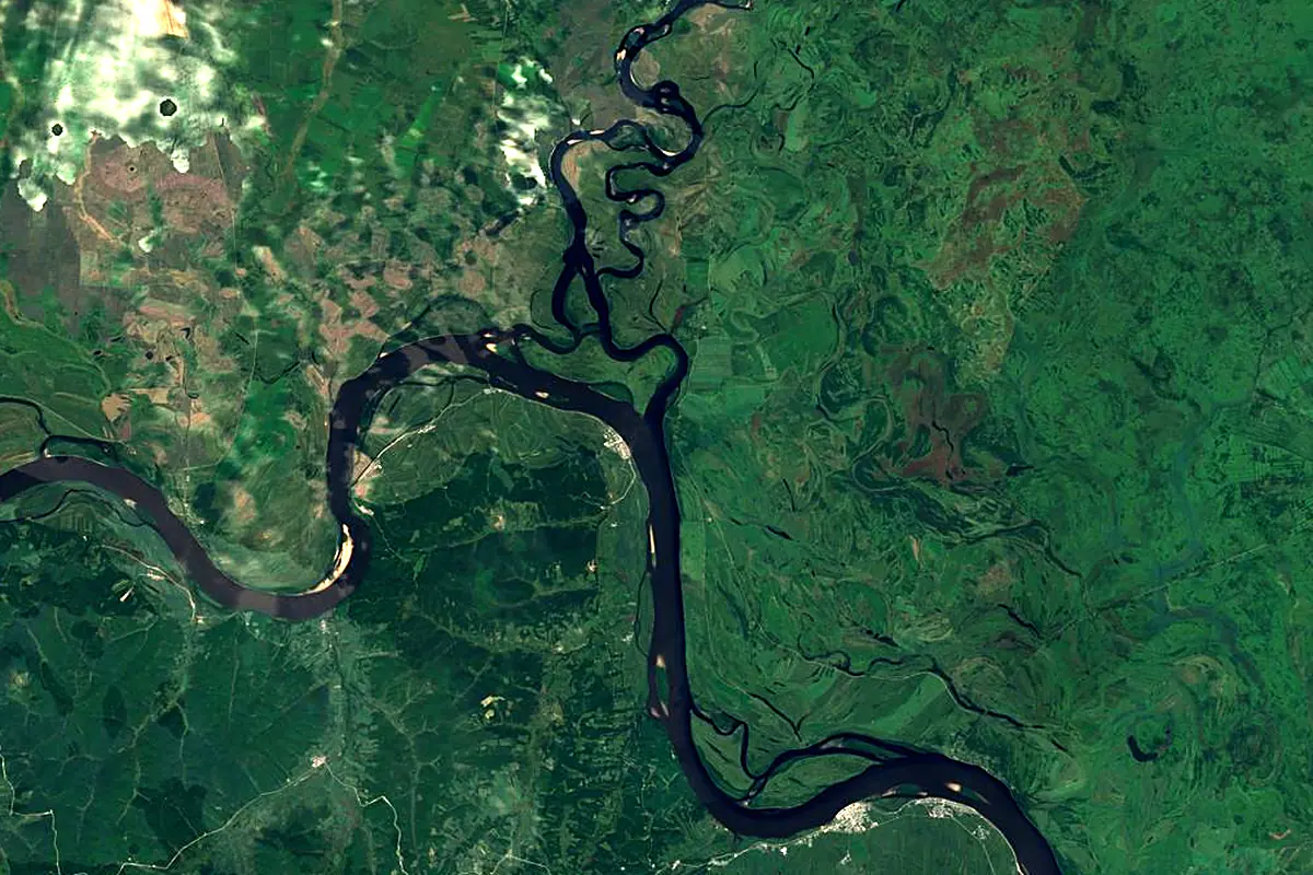 Bureya: satellite view of the mouth