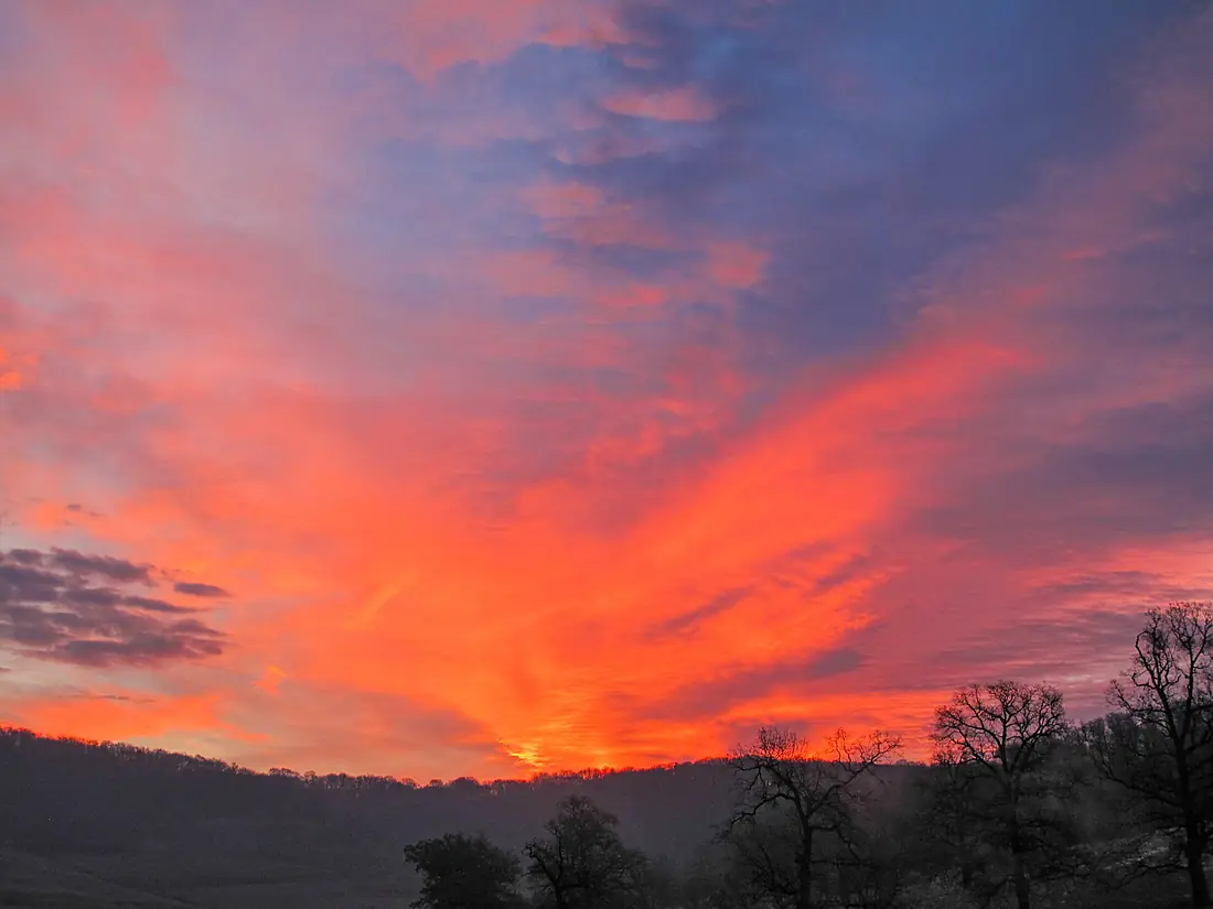 Sunrise over Translyvania, Buzau, Romania
