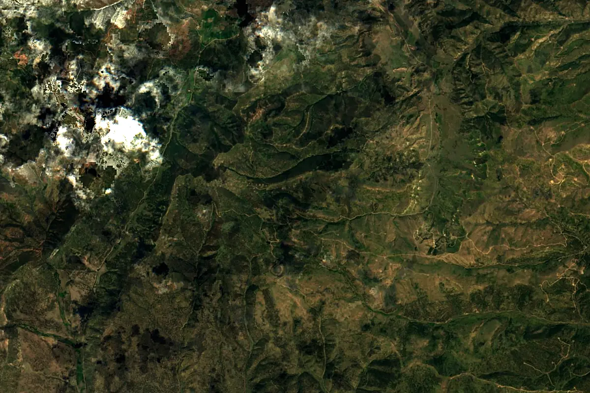 Canadian River: satellite view of the source