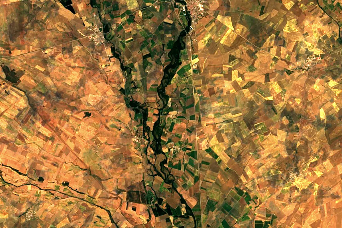 Carrión River: satellite view of the mouth