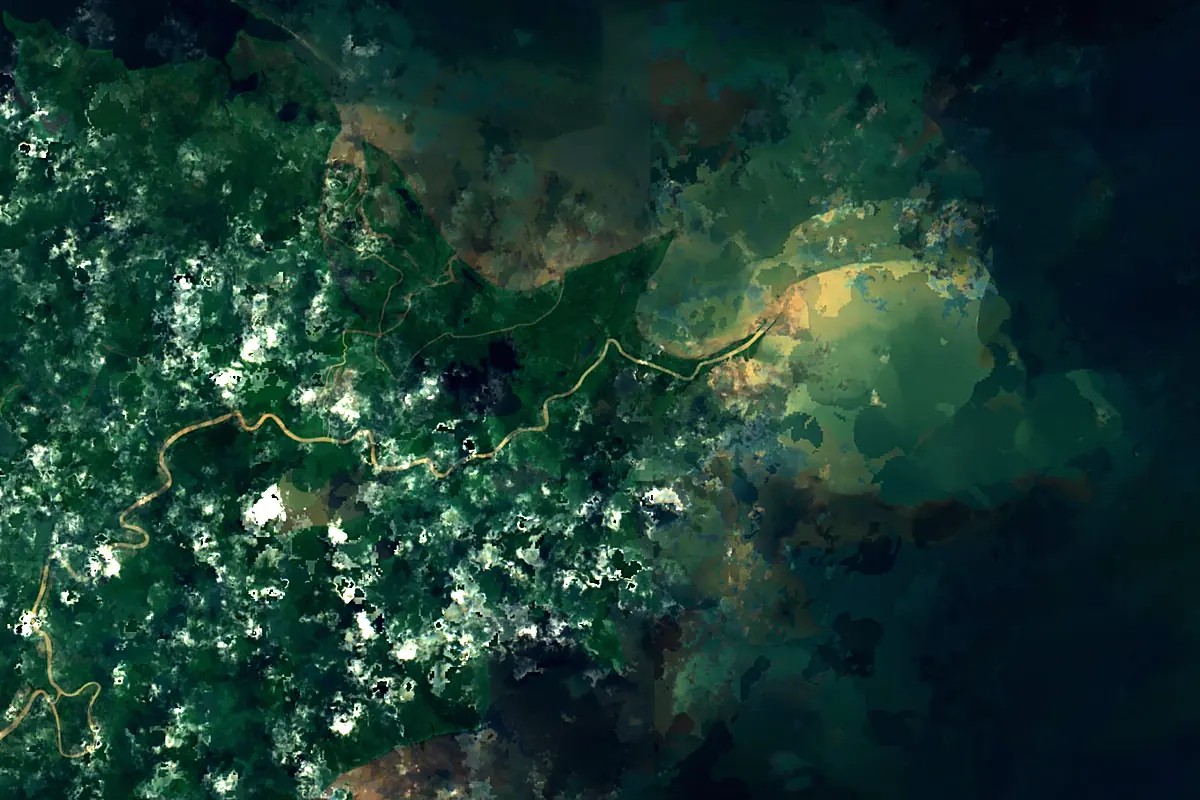 Catatumbo River: satellite view of the mouth