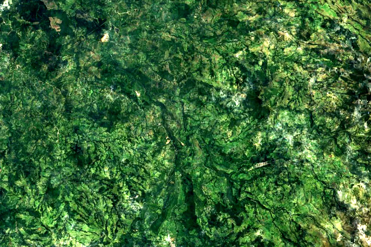 Cauca River: satellite view of the source