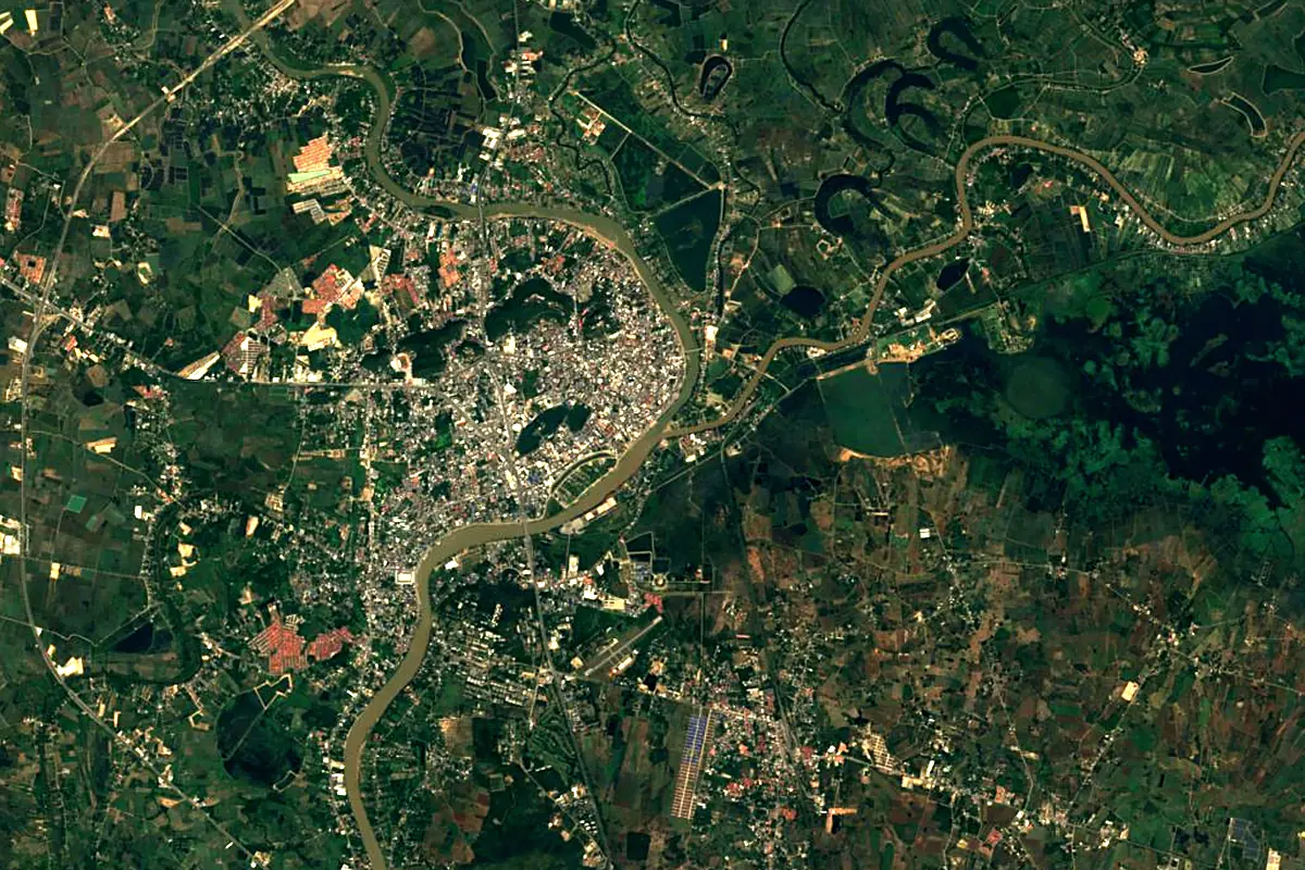 Chao Phraya River: satellite view of the source